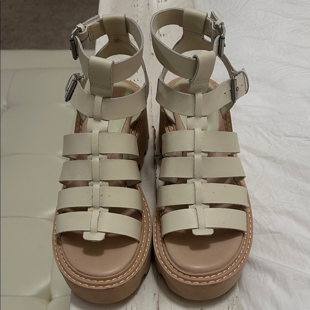 Dolce Vita Cream Strappy Sandals